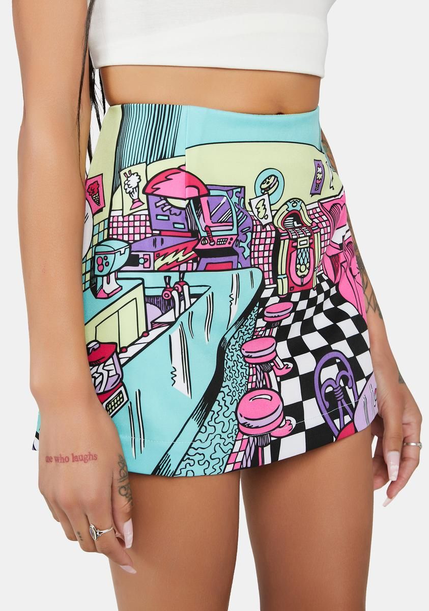 Pop's Shoppe Mini Skirt sold by Dolls Kill