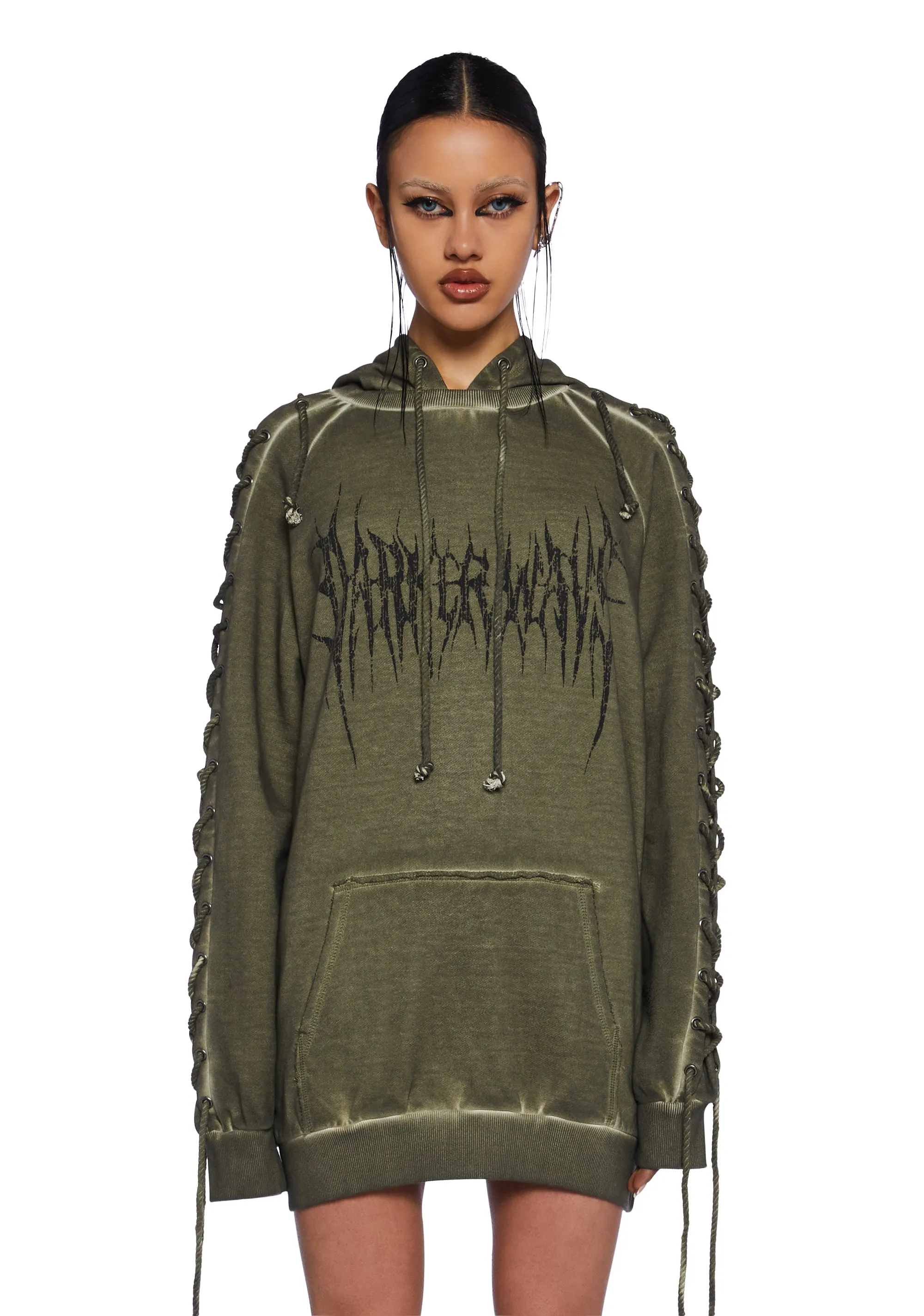Switch Unisex Lace-Up Hoodie sold by Dolls Kill