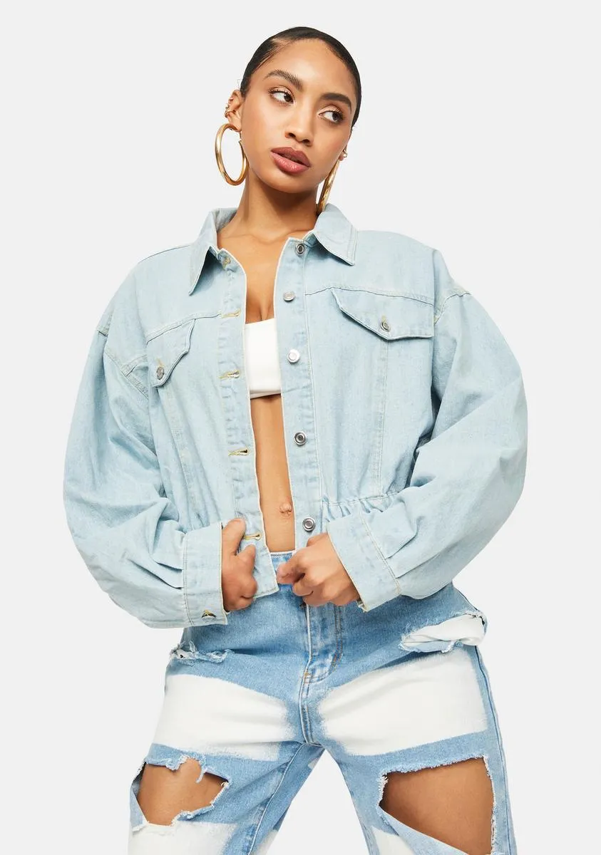 Total Icon Crop Denim Jacket sold by Dolls Kill