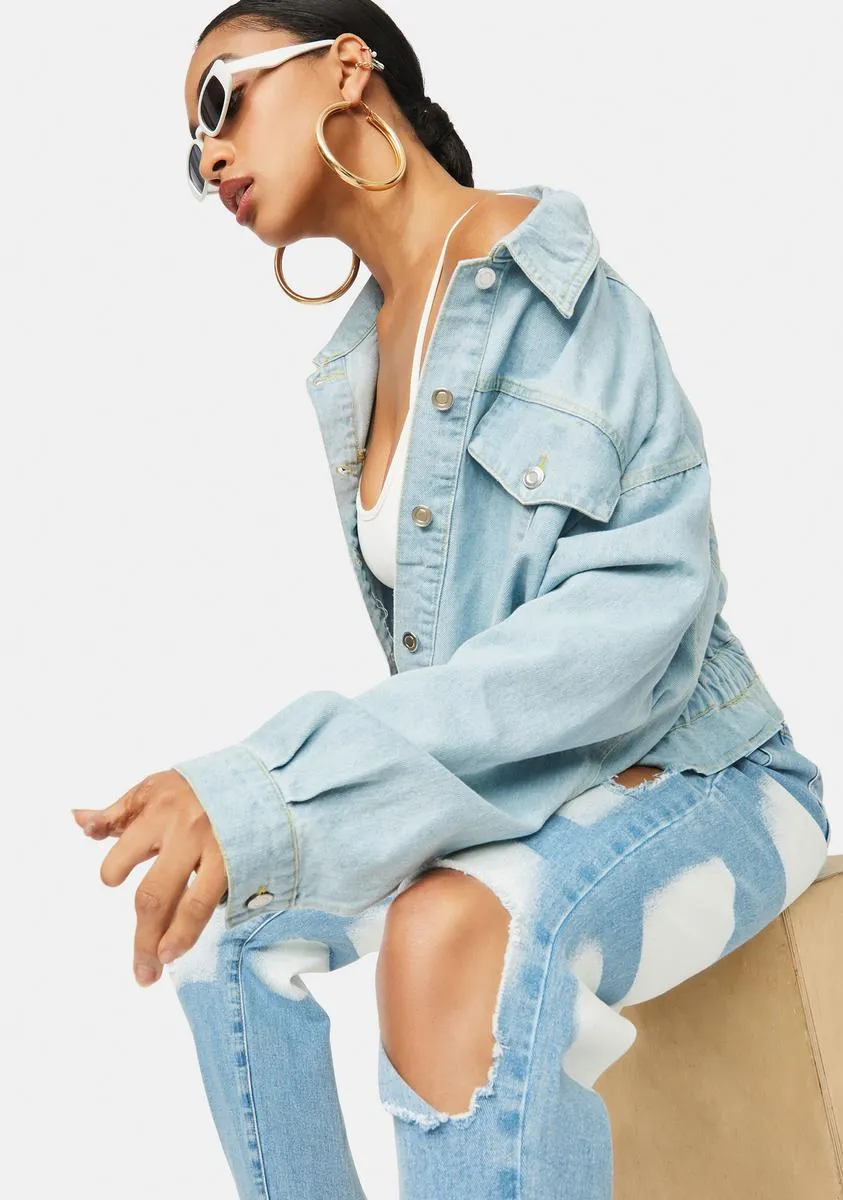 Total Icon Crop Denim Jacket sold by Dolls Kill product image thumbnail 2
