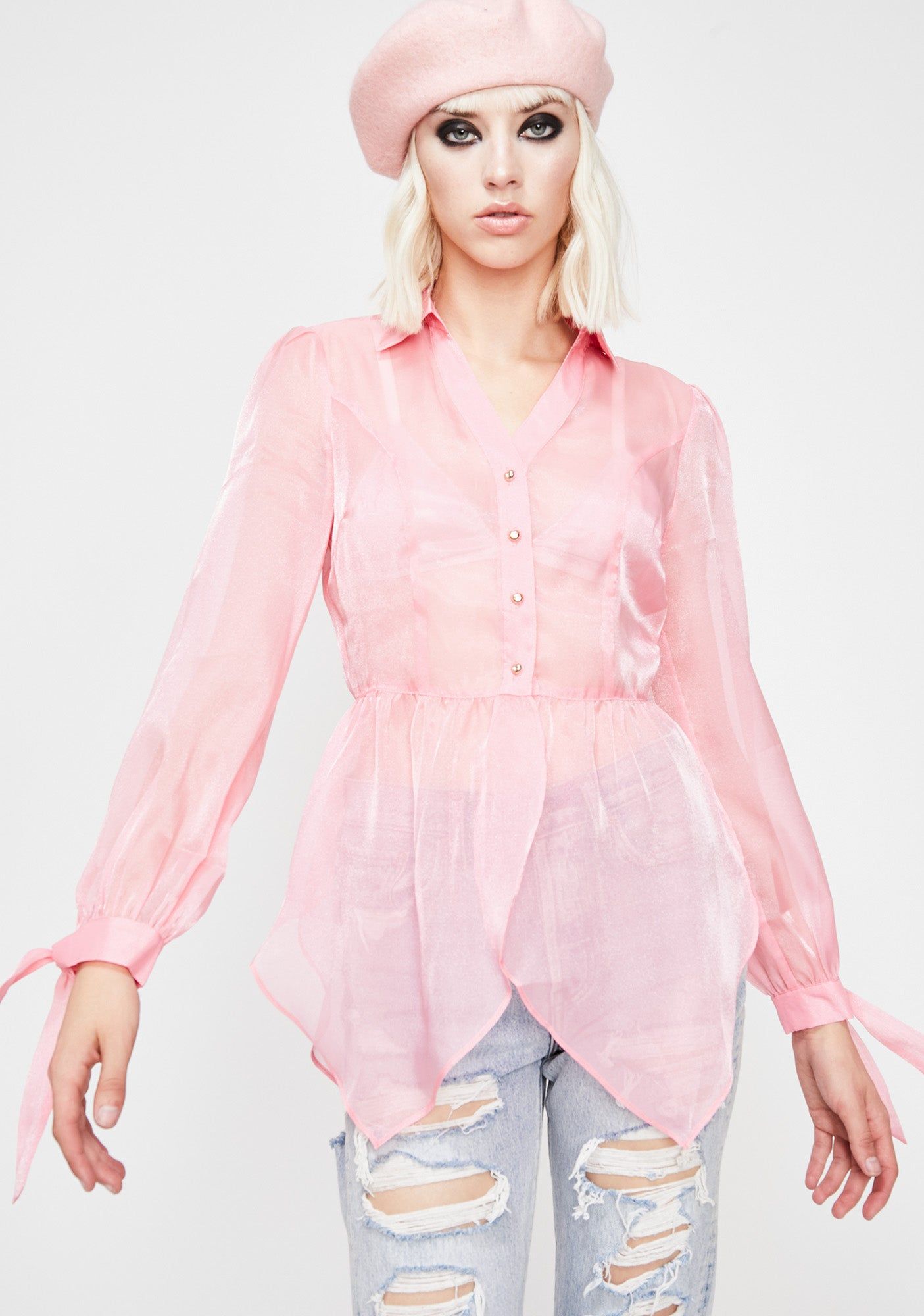 It Girl Organza Top sold by Dolls Kill