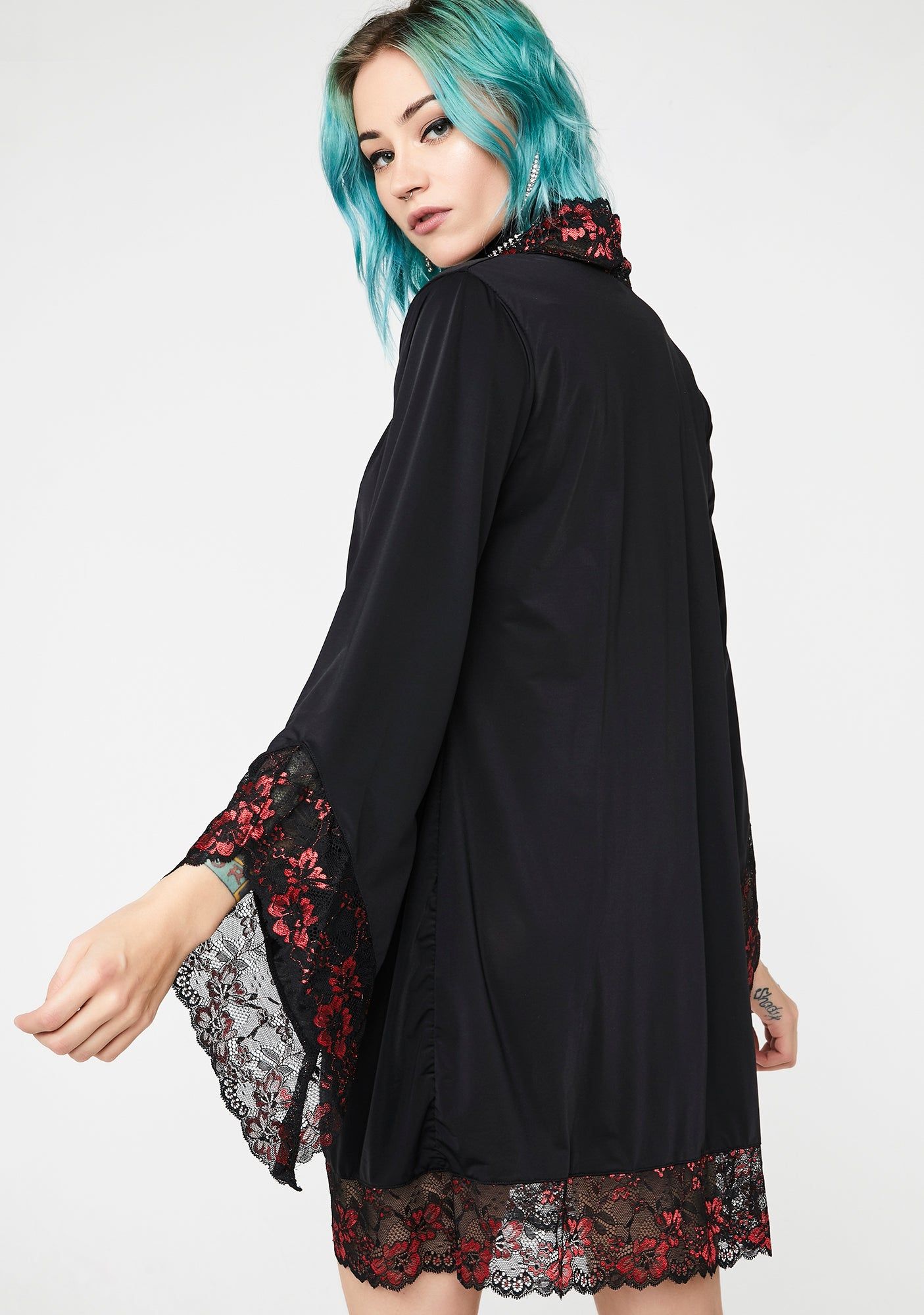 Silky Seductress Robe sold by Dolls Kill product image thumbnail 4