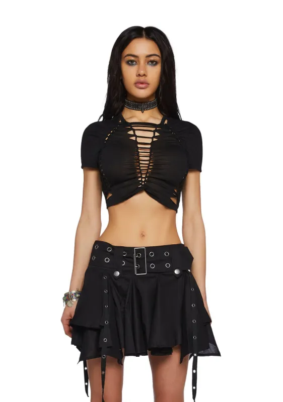 You’re All I Need Shredded Crop Top sold by Dolls Kill