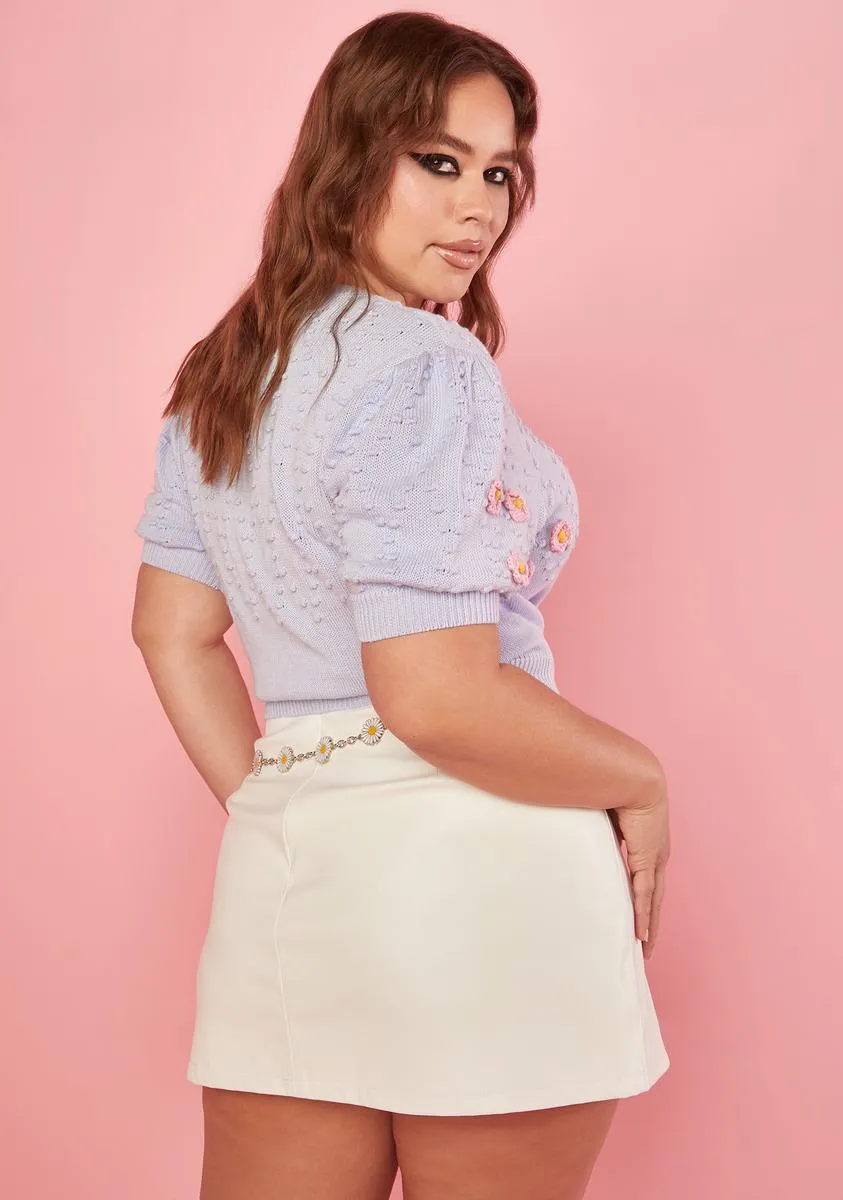 Plus Tripping Daisies A-Line Mini Skirt sold by Dolls Kill product image thumbnail 4