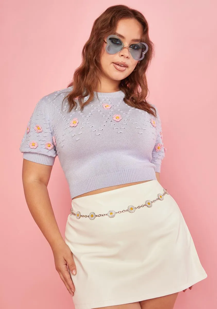 Plus Tripping Daisies A-Line Mini Skirt sold by Dolls Kill product image thumbnail 2