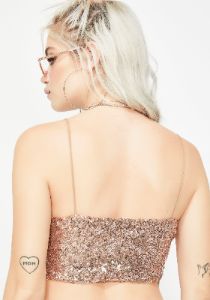 Champagne Fun Nights Sequin Top sold by Dolls Kill