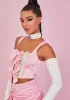Pampered Princess Satin Corset Top sold by Dolls Kill