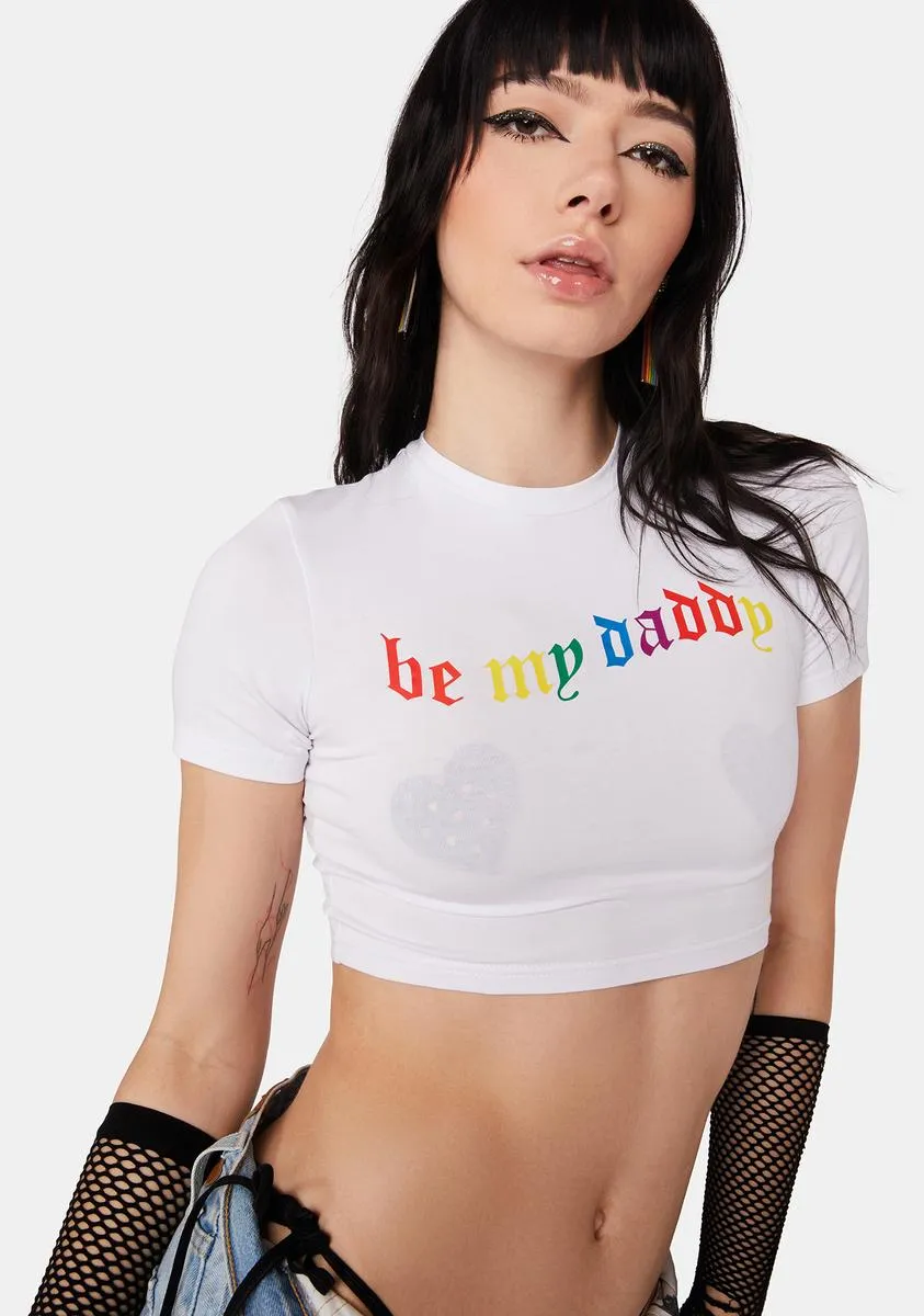 Be My Daddy Crop Tee sold by Dolls Kill product image thumbnail 2