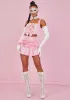Pampered Princess Satin Corset Top sold by Dolls Kill