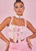 Pampered Princess Satin Corset Top sold by Dolls Kill