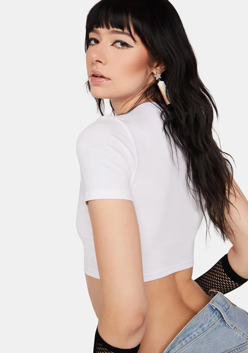 Be My Daddy Crop Tee sold by Dolls Kill product image thumbnail 4