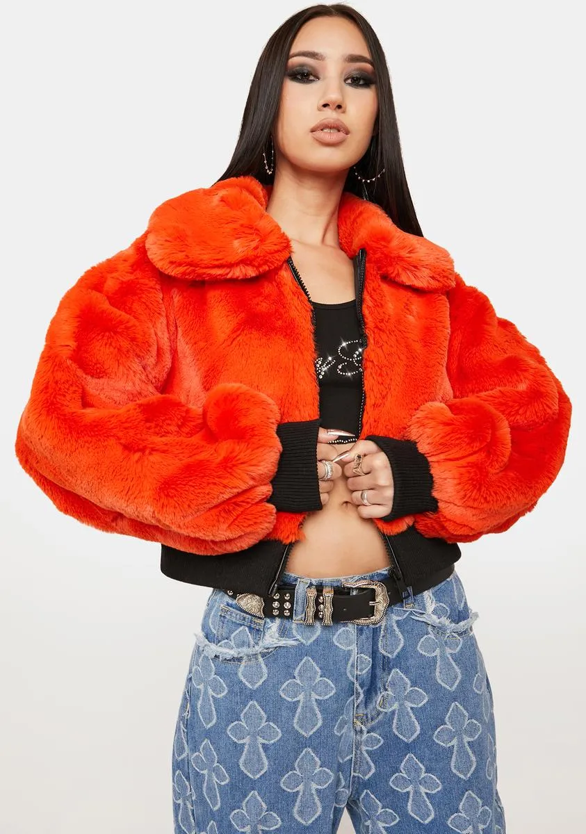 Orange Drew Street Jacket sold by Dolls Kill