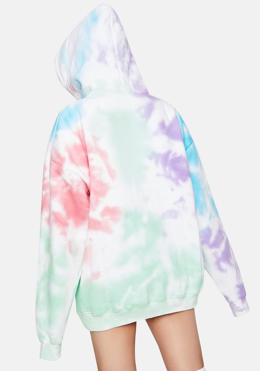 Tie Dye Embroidered Logo Hoodie sold by Dolls Kill product image thumbnail 4