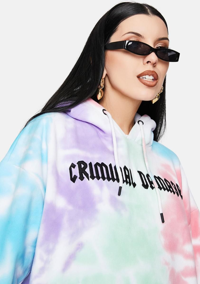 Tie Dye Embroidered Logo Hoodie sold by Dolls Kill product image thumbnail 2