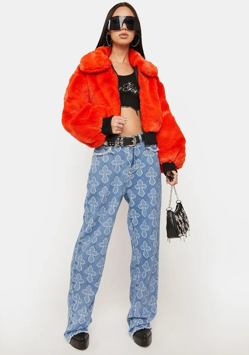 Orange Drew Street Jacket sold by Dolls Kill product image thumbnail 3