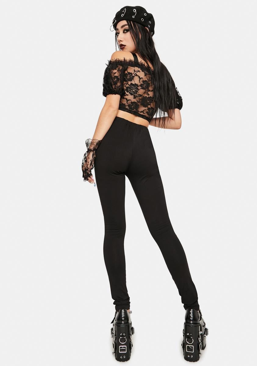 Skull Knee Leggings sold by Dolls Kill product image thumbnail 4