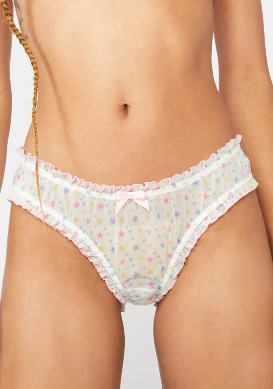 Starry Eyed Surprise Mesh Panties sold by Dolls Kill
