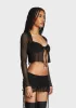 Tie Front Cupped Mesh Top sold by Dolls Kill