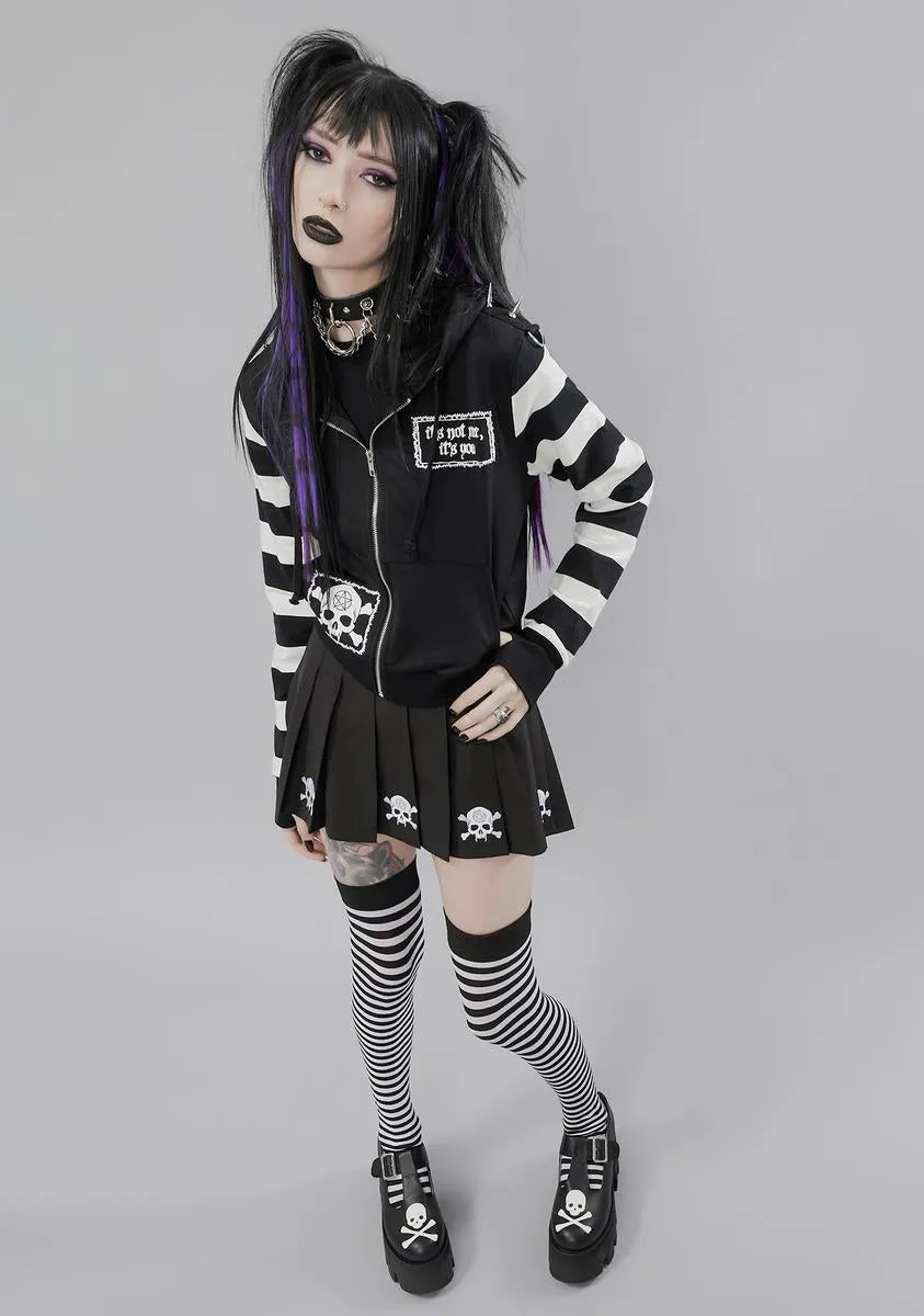 Anger Mismanagement Striped Hoodie sold by Dolls Kill product image thumbnail 3
