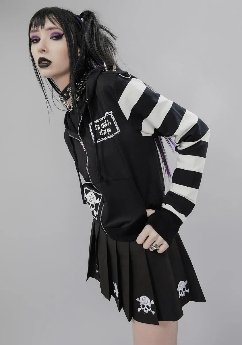 Anger Mismanagement Striped Hoodie sold by Dolls Kill product image thumbnail 2