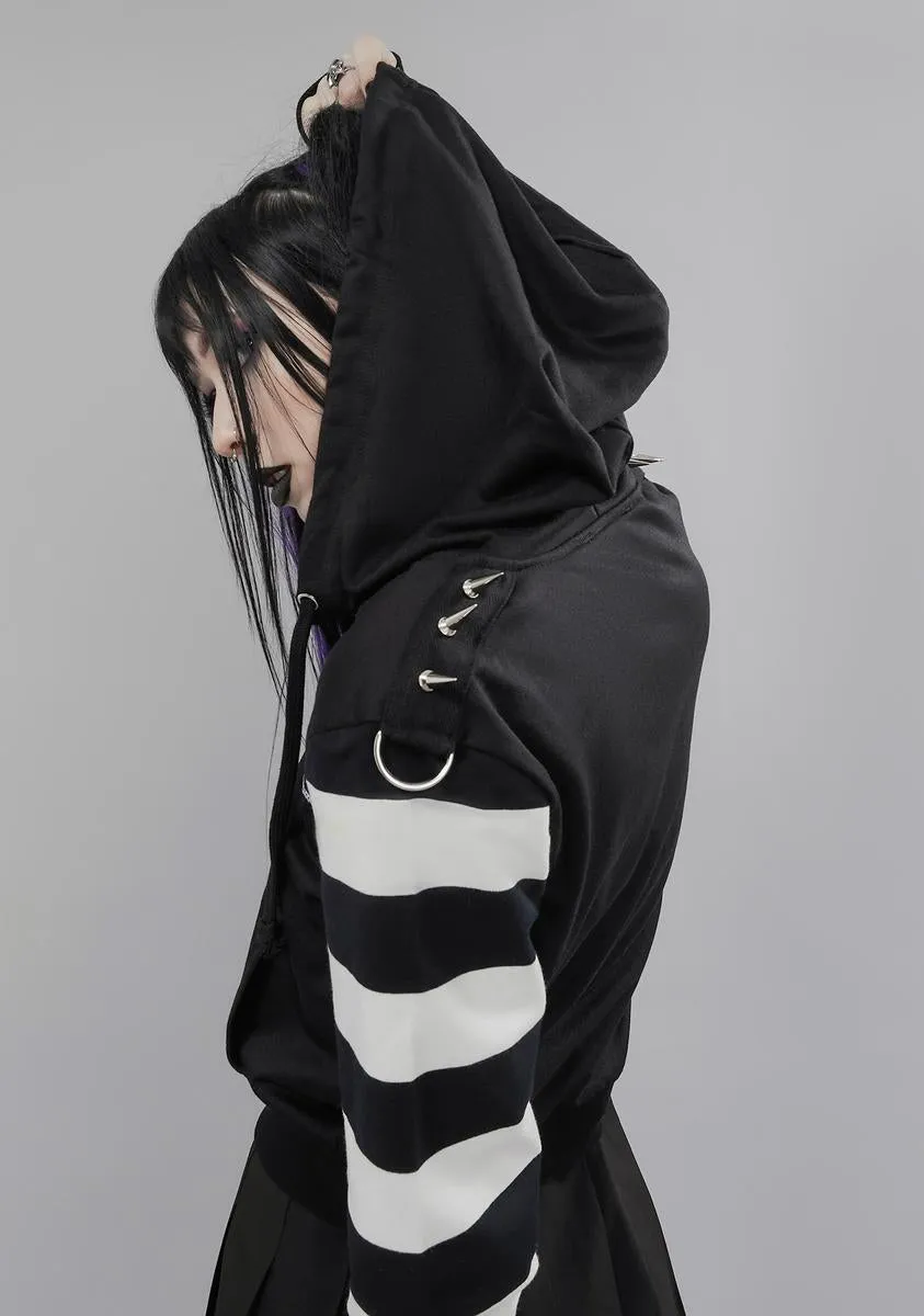 Anger Mismanagement Striped Hoodie sold by Dolls Kill product image thumbnail 4