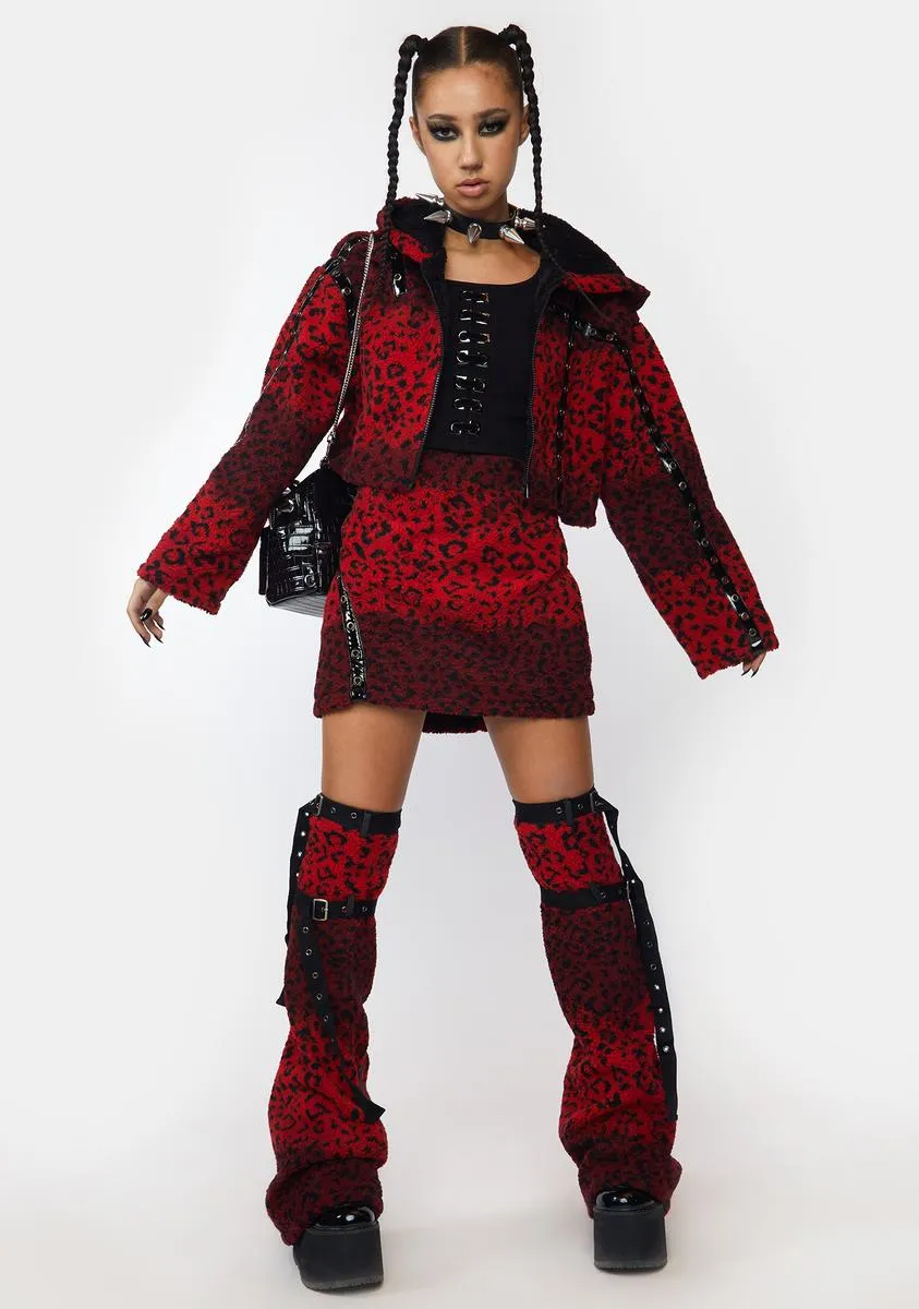Punk Leopard Print Cropped Coat sold by Dolls Kill product image thumbnail 3
