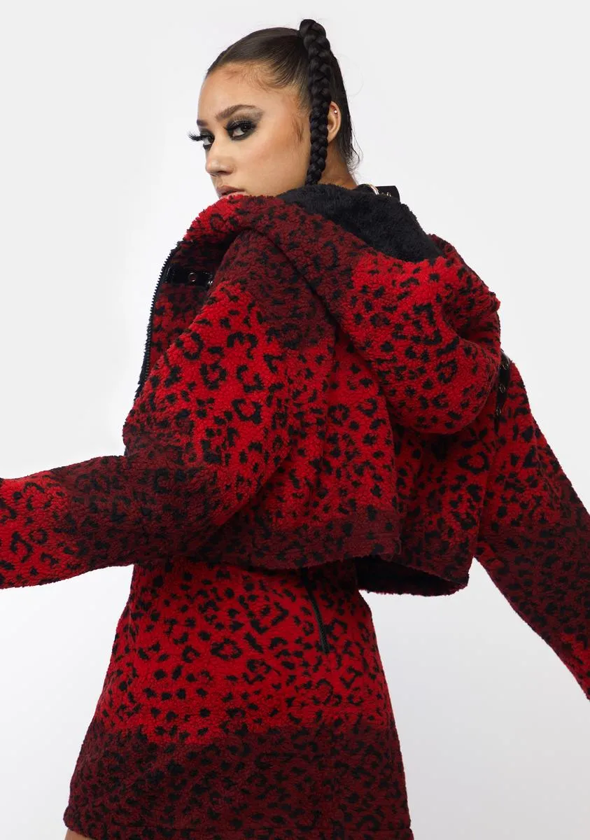 Punk Leopard Print Cropped Coat sold by Dolls Kill product image thumbnail 4