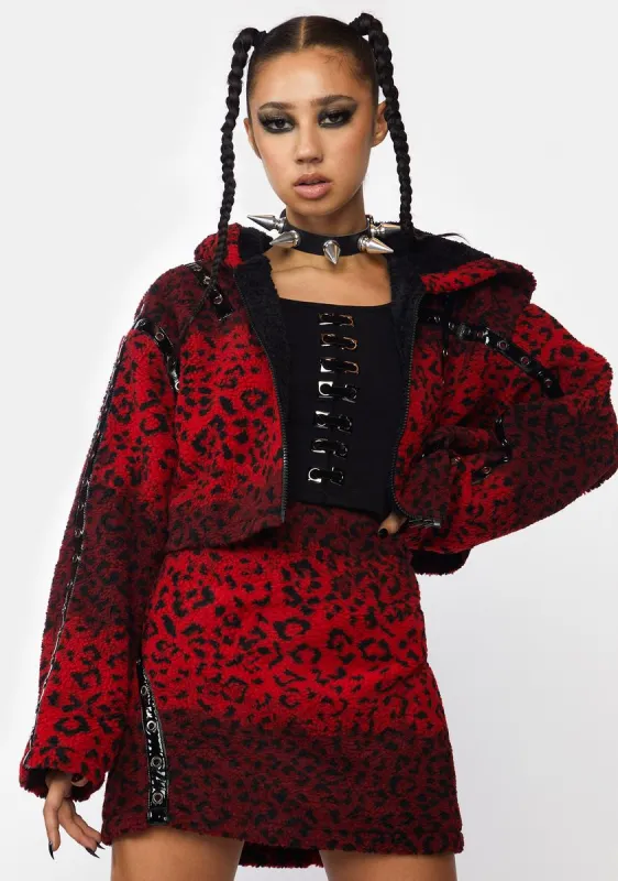 Punk Leopard Print Cropped Coat sold by Dolls Kill