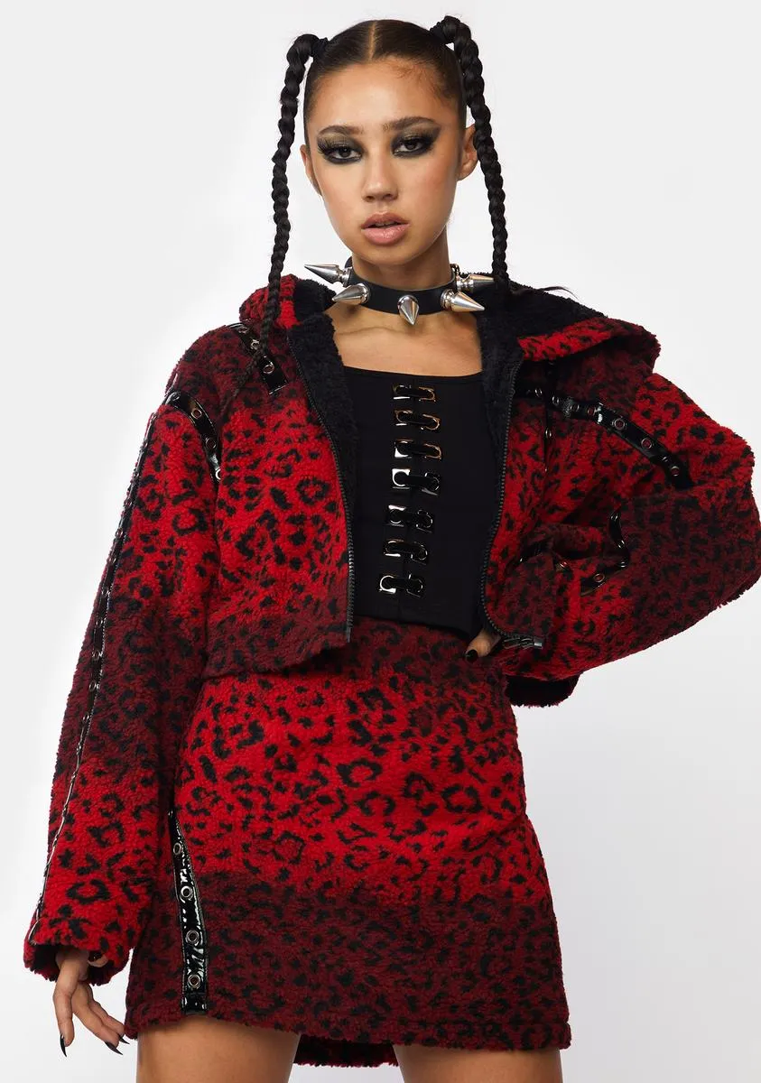 Punk Leopard Print Cropped Coat sold by Dolls Kill