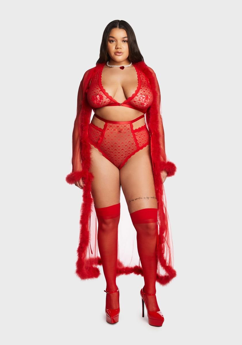 Plus After Your Heart Lingerie Set sold by Dolls Kill product image thumbnail 5