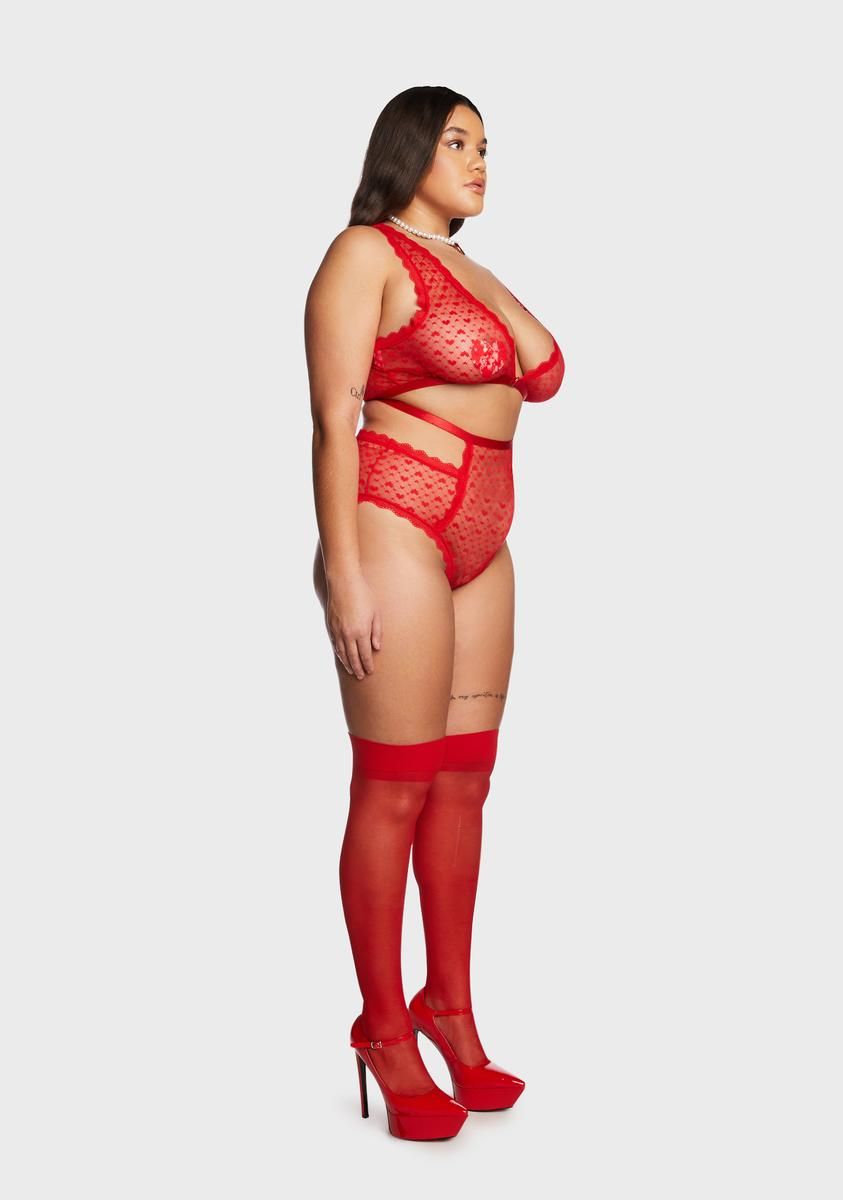 Plus After Your Heart Lingerie Set sold by Dolls Kill product image thumbnail 3