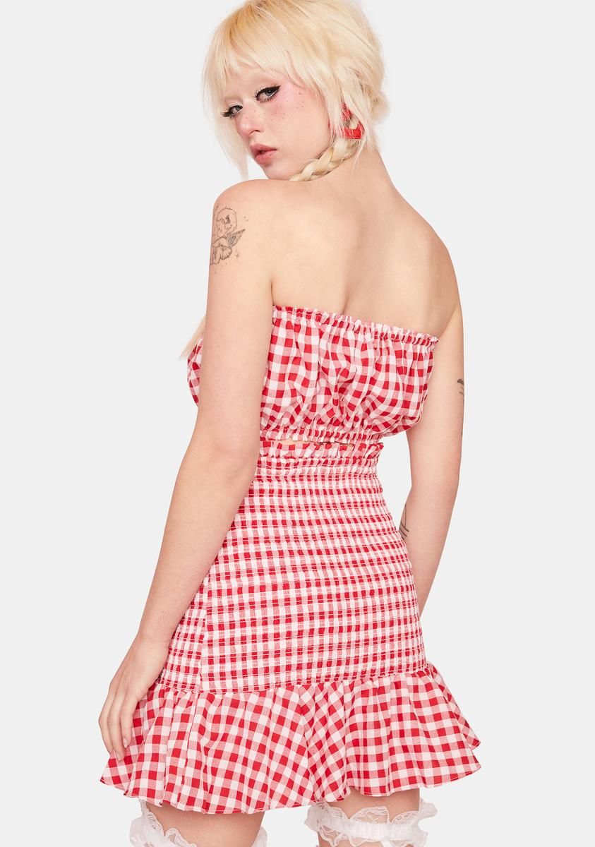 Spreading Rumors Gingham Skirt Set sold by Dolls Kill product image thumbnail 4