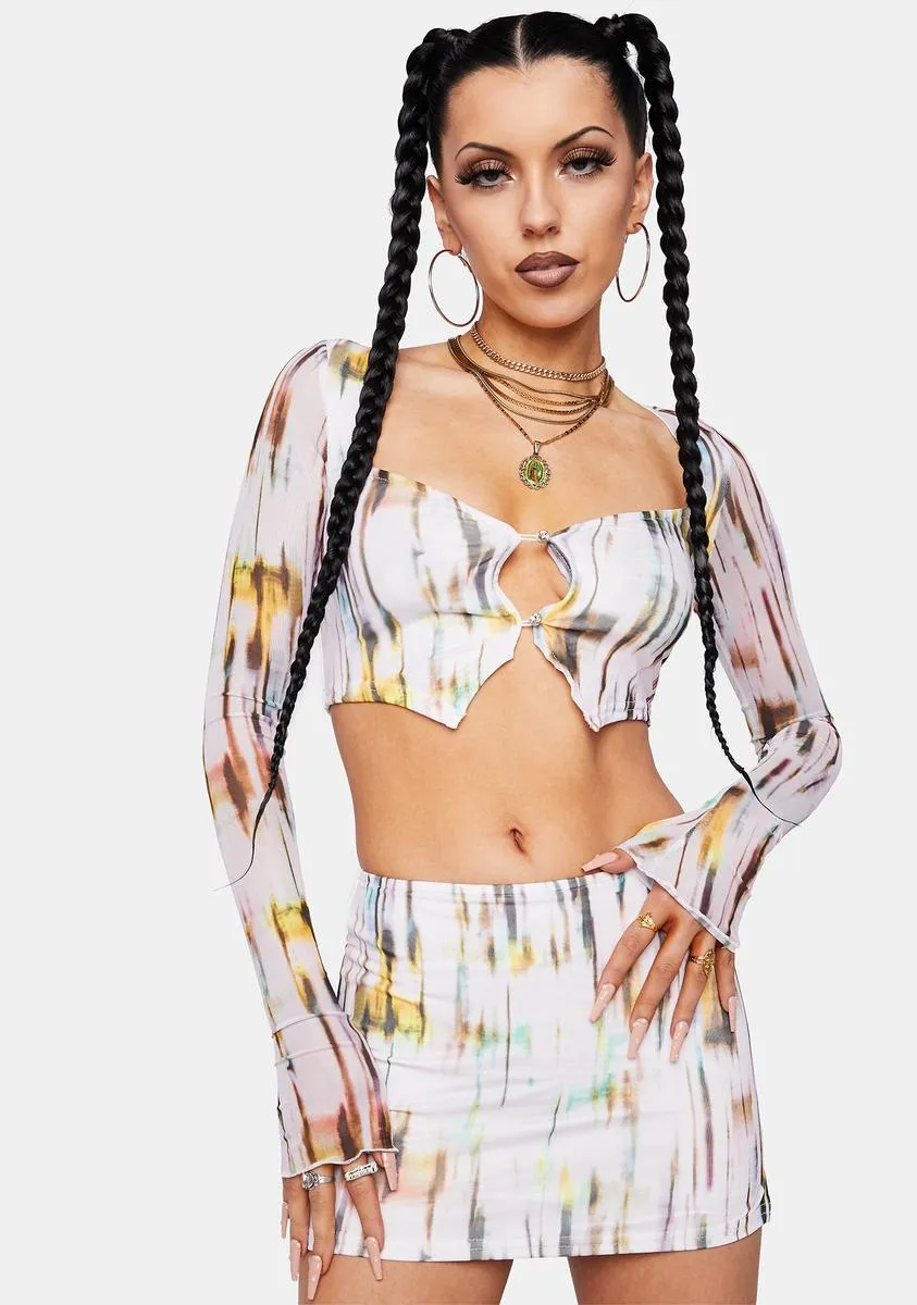 Lay On The Charm Skirt Set sold by Dolls Kill