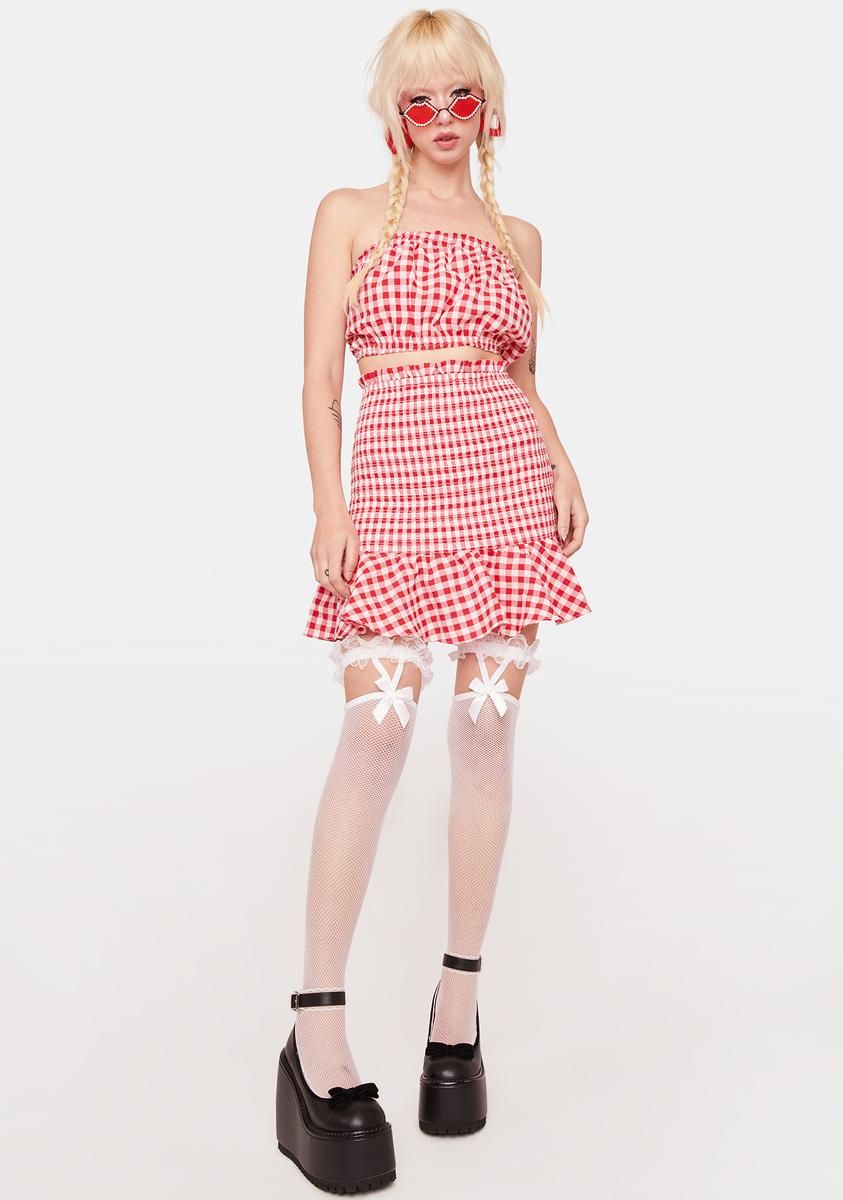 Spreading Rumors Gingham Skirt Set sold by Dolls Kill product image thumbnail 3