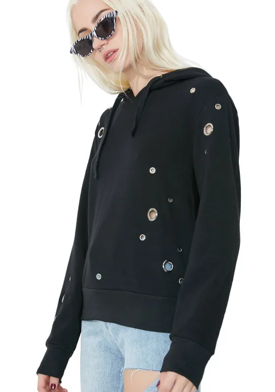 Deep End Grommet Hoodie sold by Dolls Kill