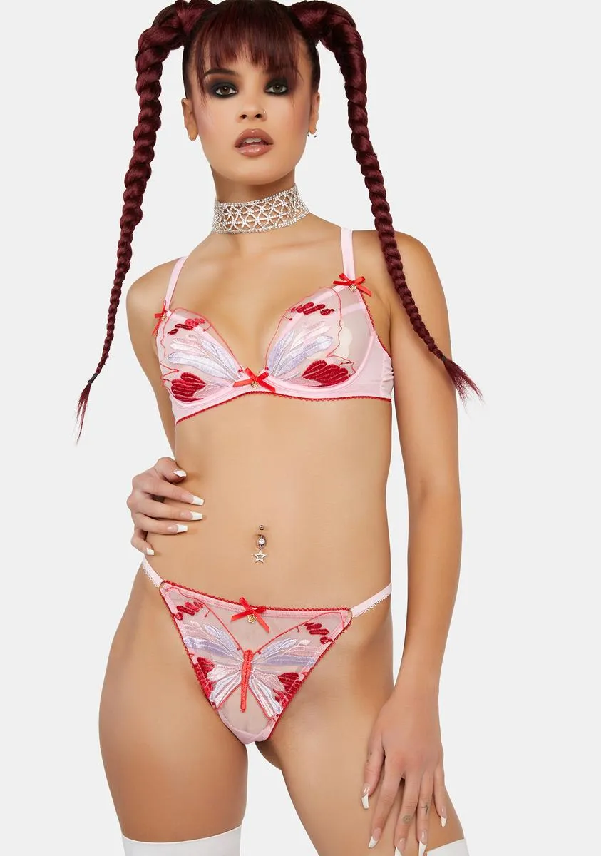 Butterfly Embroidery Thong sold by Dolls Kill product image thumbnail 2