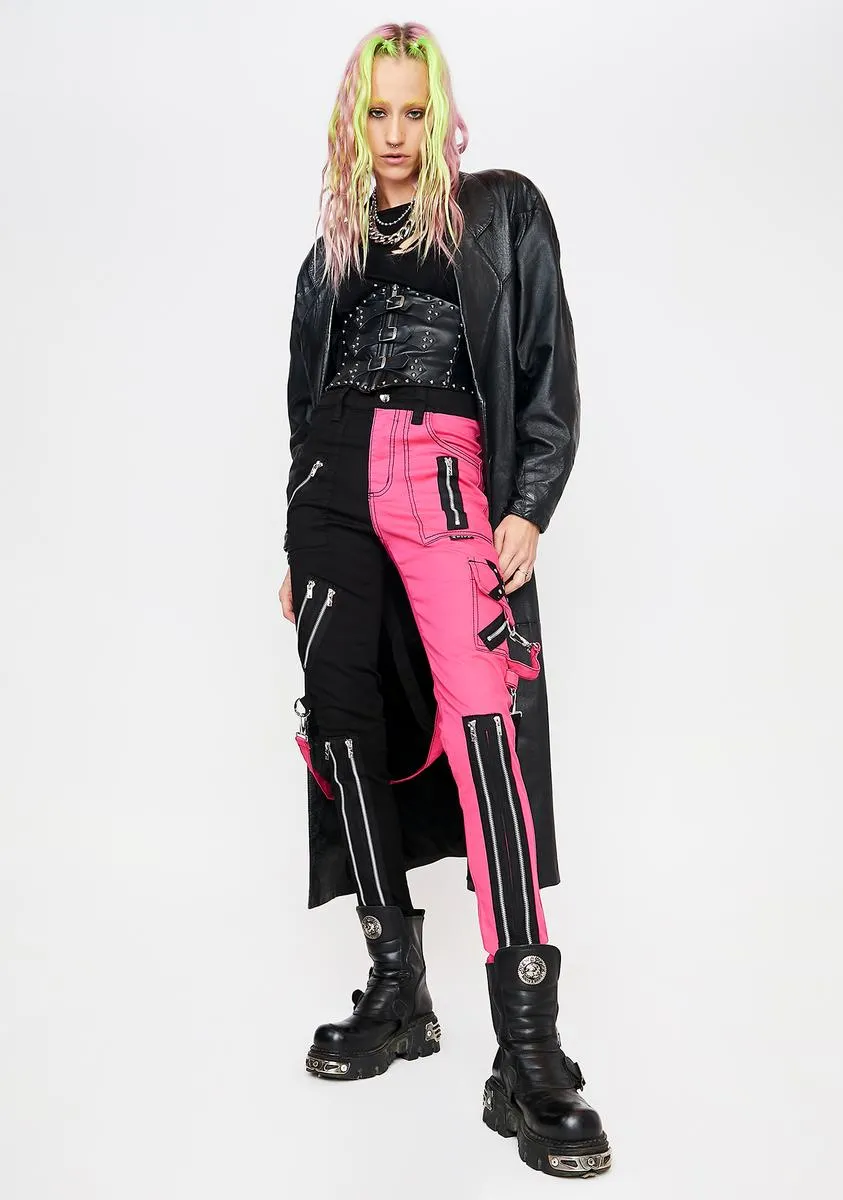 Pink Split Leg Rage Pants sold by Dolls Kill product image thumbnail 3