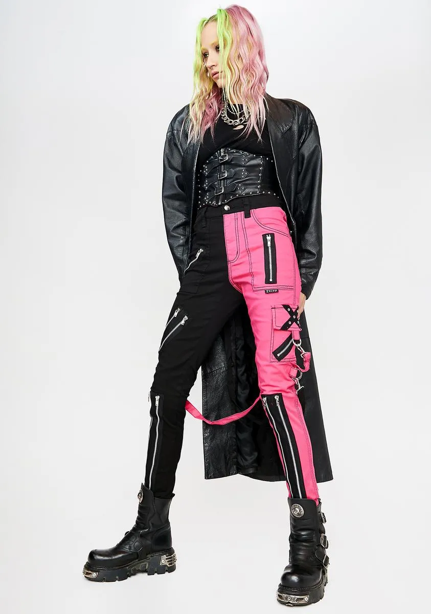 Pink Split Leg Rage Pants sold by Dolls Kill product image thumbnail 2