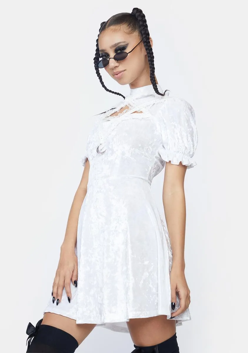 Pentagram Bust Velvet Mini Dress sold by Dolls Kill product image thumbnail 2