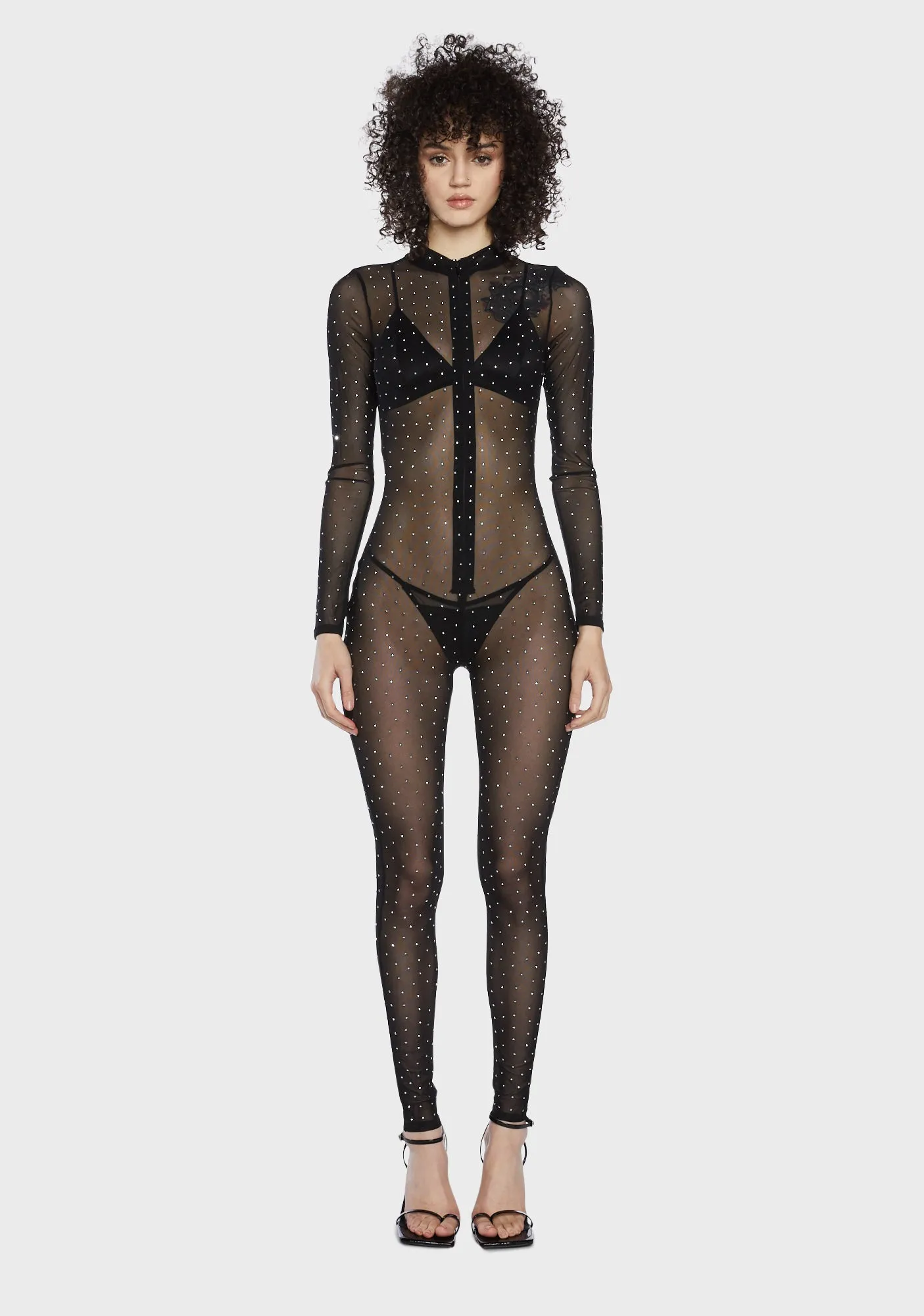 Simply Dazzling Mesh Jumpsuit sold by Dolls Kill