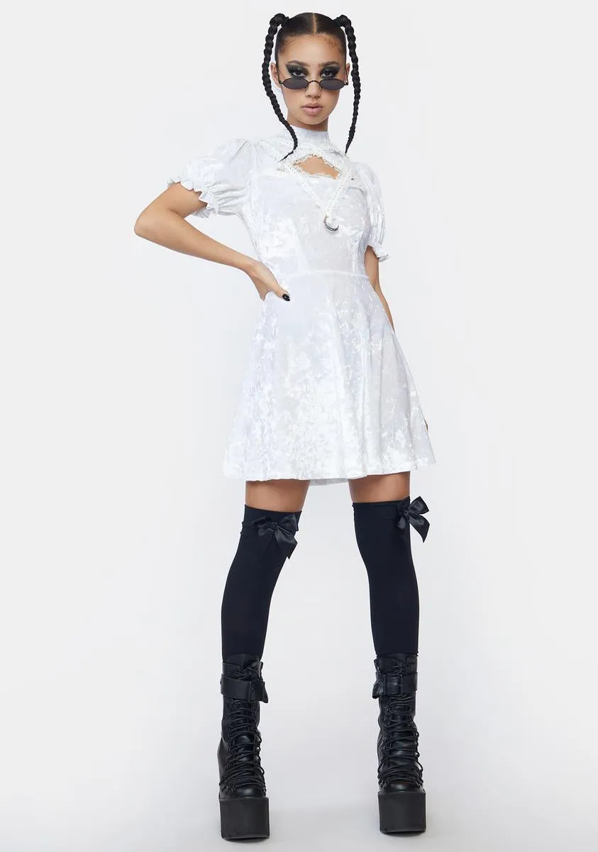 Pentagram Bust Velvet Mini Dress sold by Dolls Kill product image thumbnail 3