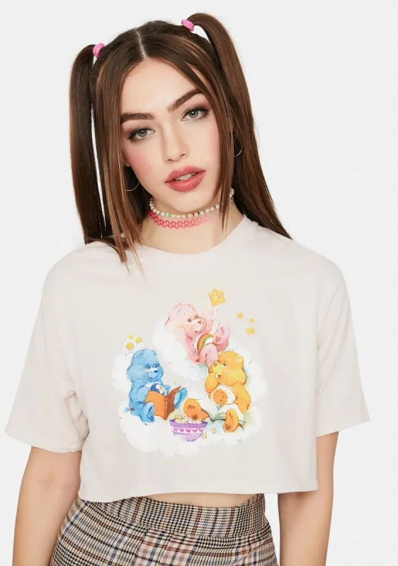 X Care Bears Bedtime Snack Crop Tee sold by Dolls Kill