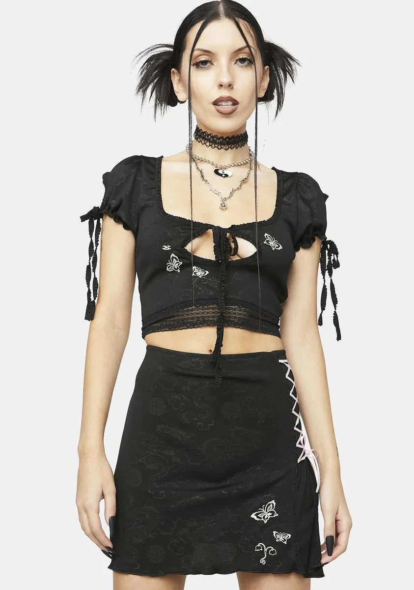 Black Purin Skirt Set sold by Dolls Kill