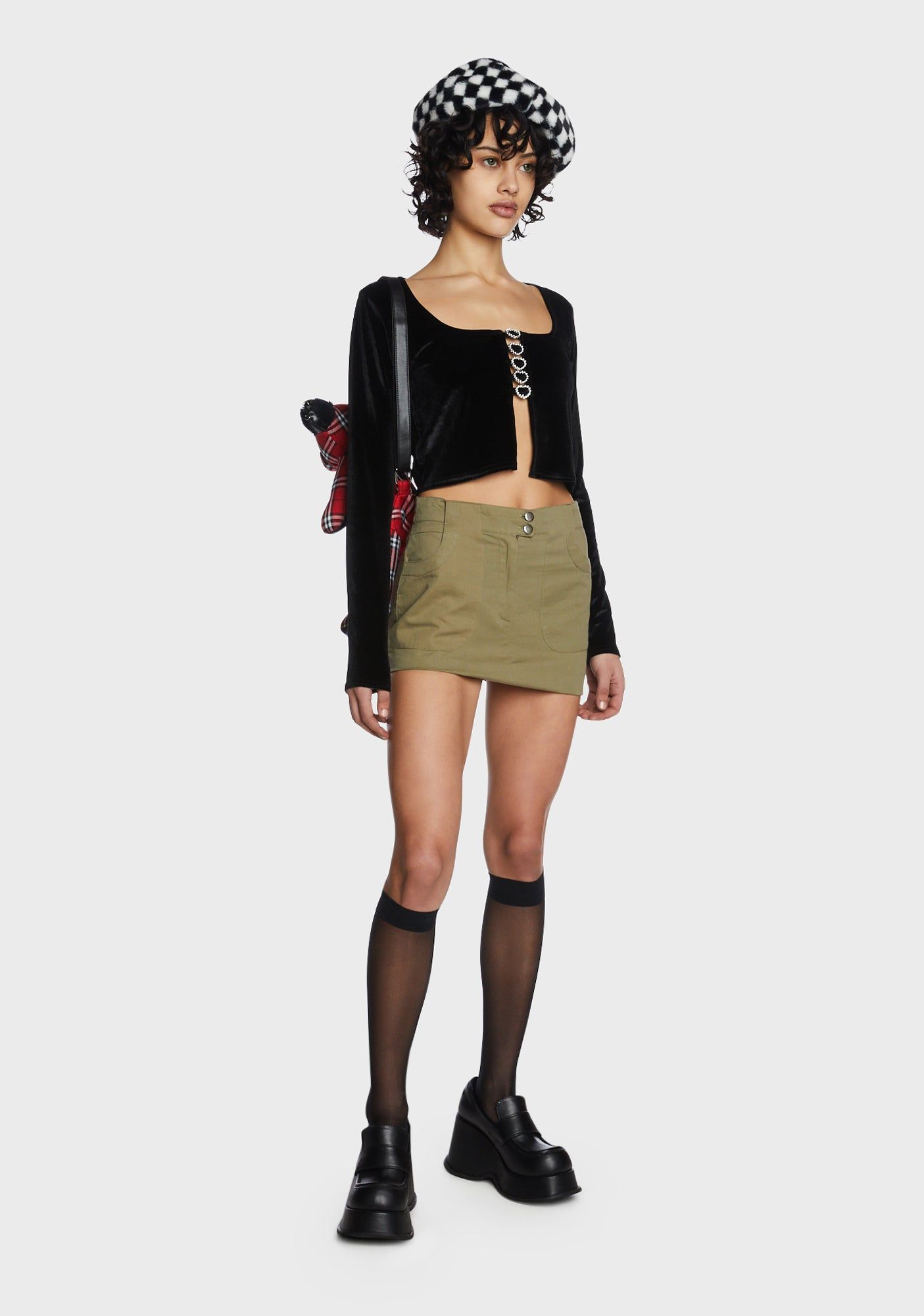 Velvet Crop Top sold by Dolls Kill product image thumbnail 2