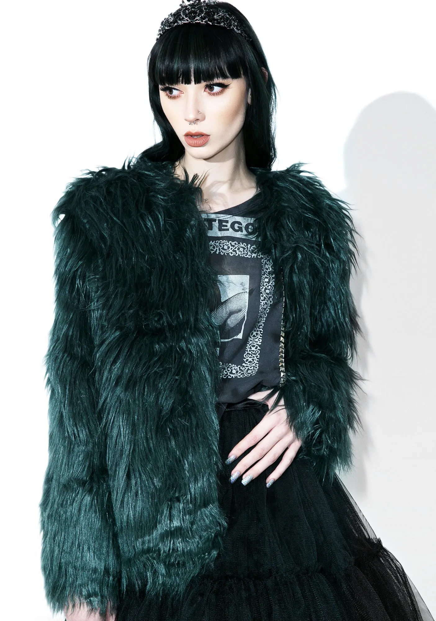 Madison Faux Fur Coat sold by Dolls Kill product image thumbnail 4