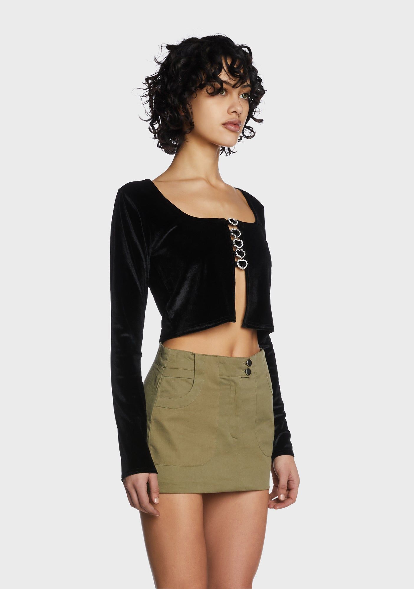 Velvet Crop Top sold by Dolls Kill product image thumbnail 3