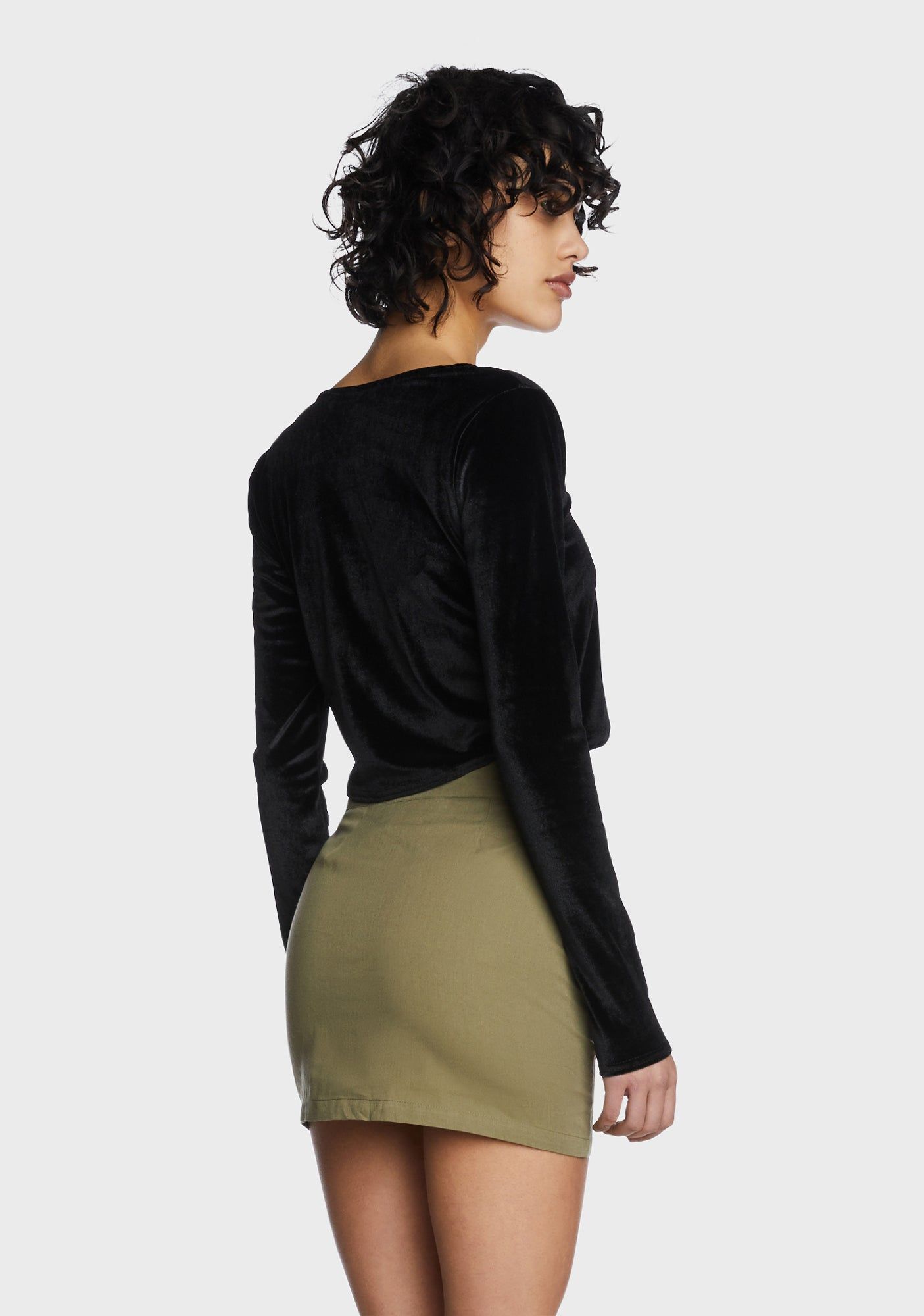 Velvet Crop Top sold by Dolls Kill product image thumbnail 4