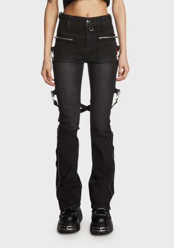 Night Rider High Waist Jeans sold by Dolls Kill