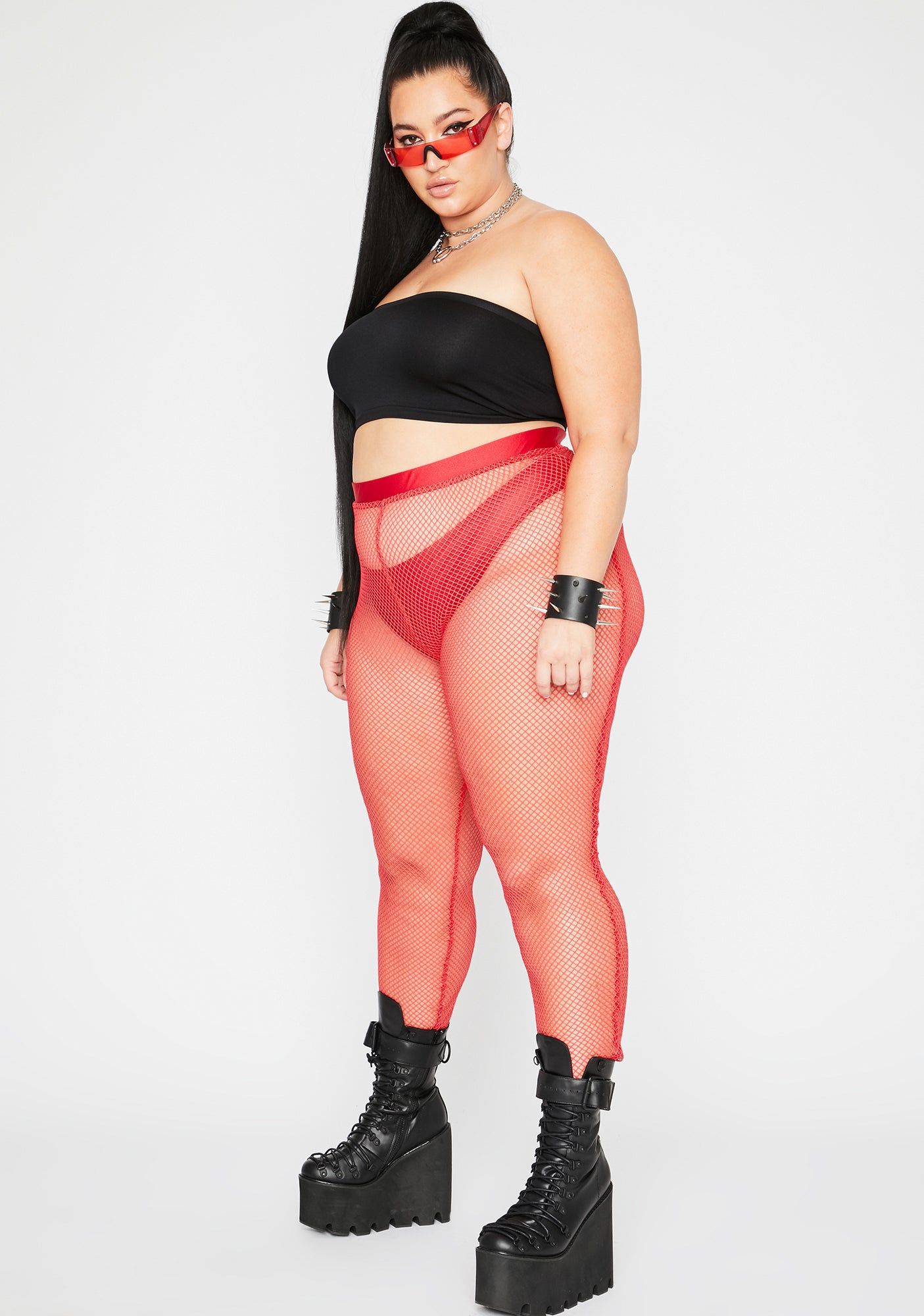 Fire Mz Play Or Slay Fishnet Leggings sold by Dolls Kill product image thumbnail 2