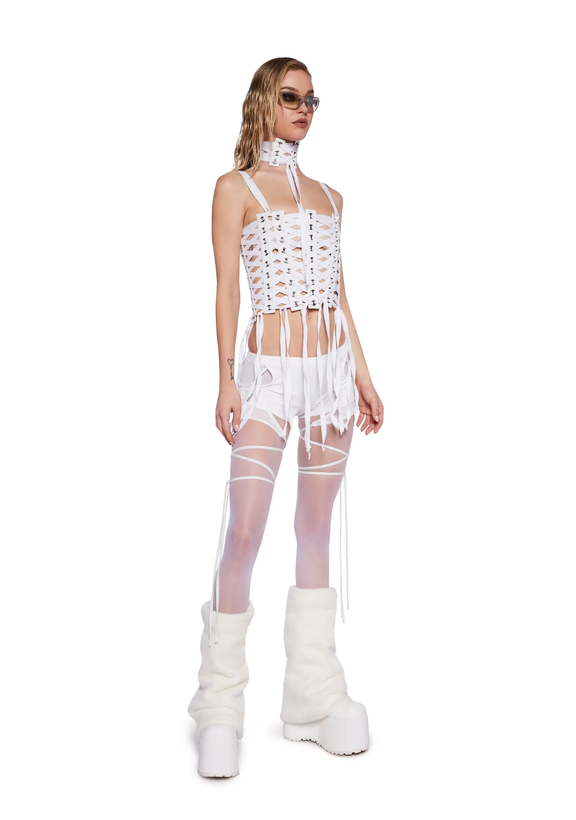 Pitch Ribbon Corset Top sold by Dolls Kill product image thumbnail 2